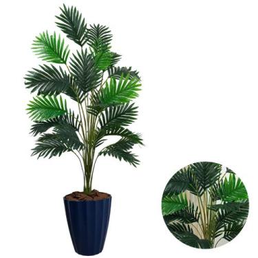 Imagem de Palmeira Artificial Grande Com Vaso Facetado Decorativo Casa - PlantaI