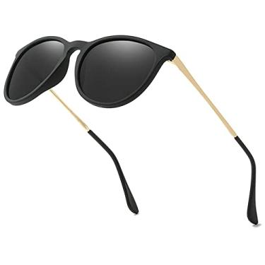 Imagem de laureles Óculos de sol polarizados com armação de leopardo para mulheres 1,75 polarizados, óculos de leitura não bifocais, Preto, cinza, X