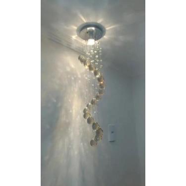 Imagem de Lustre para sala,Dourado cristal legítimo k9.Base 15 cm redonda. - Jan