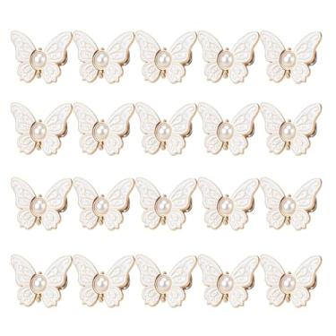 Imagem de 50pcs Butterfly Pant Waist Tightener, Adjustable Waist Tightener Buckle, Detachable Metal Pins, for Loose Jeans Jackets Coats Shirts Overalls(White)