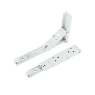 Imagem de Kit Suportes Mão Francesa Retrátil Dobrável Cantoneiras Mesa Balcão(Branco 2 PC,30CM)