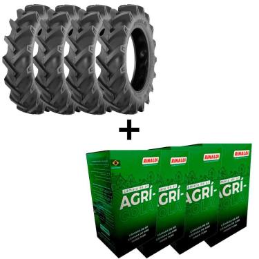 Imagem de Kit 4 Pneus Tobata Microtrator Tc14 Tc12 6-12 Rga 36 Cap.B Rinaldi