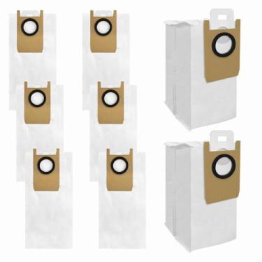 Imagem de Pacote com 8 sacos de pó OMNI S1 Pro compatíveis com aspirador de pó Eufy Omni S1Pro, sacos de substituição de grande capacidade