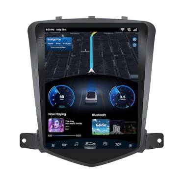 Imagem de Rádio de carro para Chevy Cruze 2009-2015: 5G WiFi 10,4 polegadas IPS tela sensível ao toque sem fio CarPlay Andriod Controle de volante automático Bluetooth 5.0 FM GPS 1080P Backup Camera Mirror Link