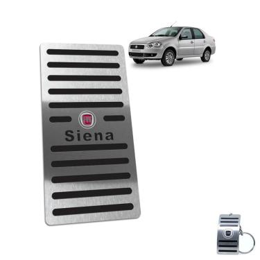 Imagem de Descanso De Pé Fiat Siena 1997 A 2012 Aço Inox Preto