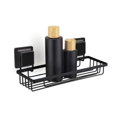 Imagem de Prateleira Shampoo Retangular Black Ultra Ventosa 2655 Arthi