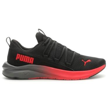 Imagem de PUMA Softride One4all Fade Tênis masculino sem cadarço, Preto e vermelho de alto risco, 45