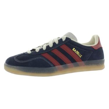 Imagem de adidas Tênis masculino Legink/Prerub/Wonwhi Gazelle para ambientes internos Legend Ink Preloved Ruby/Wonder White, tamanho 34, Preto, 12 Wide