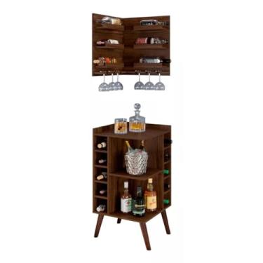 Imagem de Móveis Adega Aparador Canto Parede Barzinho Decoração(Imbuia)