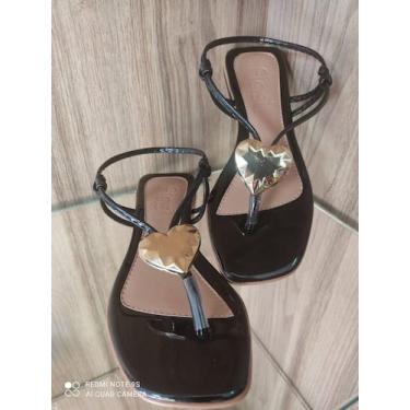 Imagem de Sandália rasteira - Flasil Calçados , Preto