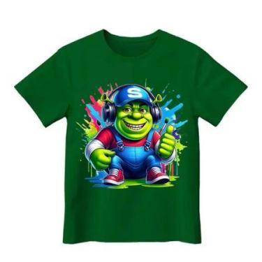 Imagem de Camiseta Infantil Personagem Sherek Camiseta Premium - Loja Dinka, g, 