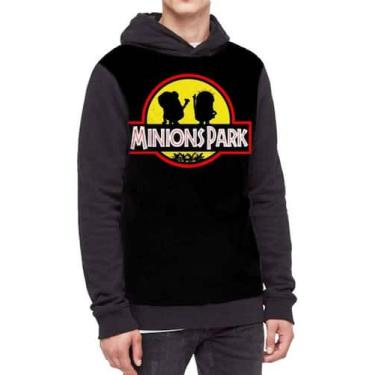 Imagem de Moletom Com Capuz Minions Park Jurassic Park Ref:712 - smoke, Preto, G