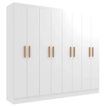 Imagem de Guarda Roupa Paris Evidencia Casal 8 Portas Cor Branco