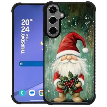 Imagem de DAIZAG Capa para Samsung Galaxy S24 Plus/S25 Plus, capa protetora antiderrapante com absorção de choque de quatro cantos para meninas e meninos - Papai Noel de Natal com frutas