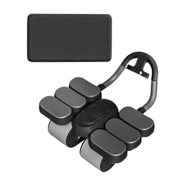 Imagem de oshhni Roda de exercício de roda abdominal com suporte para o telefone AB Equipamento de fitness para treinamento de força em casa, Preto