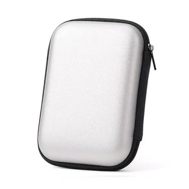 Imagem de Mala de armazenamento rígida, adequada para bolsas de acessórios eletrônicos, bolsas de armazenamento portáteis, pode armazenar cabos de alimentação, carregadores, fones de ouvido