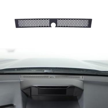 Imagem de Nova grade de malha estilo ar condicionado ventilação Oultlet capa guarnição para acessórios Subaru Forester 2024, aço inoxidável preto painel painel central grade de acabamento de ventilação de ar