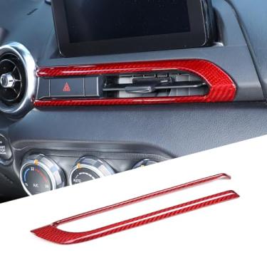 Imagem de Aotumcer Painel de luz de advertência do console central, acabamento da tampa da saída de ar compatível com Mazda MX-5 Miata 2016-2027 acessórios protetor de decoração de moldura para ventilação de ar