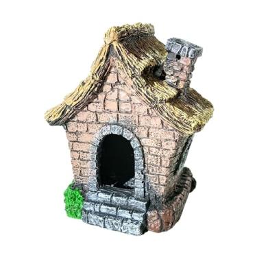Imagem de Stgfyxgs Cabana Decorativa de Resina para Aquário, Abrigo de Jardim Ou Bonsai.