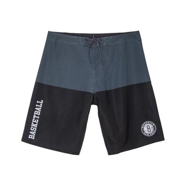 Imagem de Boardshort Sintético Masculino Sublimado Brooklyn Nets Chumbo N699A - NBA Boardshort Sintético Masculino Sublimado Brooklyn Nets Chumbo Tam 48 - NBA