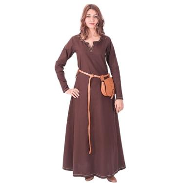 Imagem de byCalvina Costumes Freya Viking Vestido feminino medieval feito na Turquia, Brw-3GG