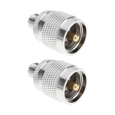 Imagem de OTOTEC 2 conectores RF coaxiais Mini-UHF fêmea para UHF PL259 macho RF-U1H2 compatível com conexão de rádio amador Motorola CDM1250 RF