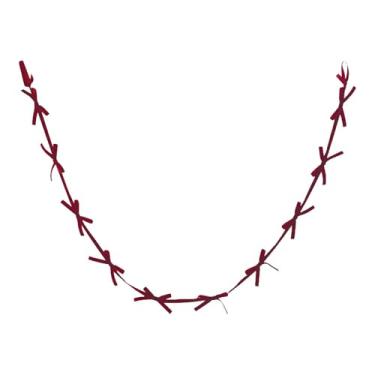Imagem de KiBcsLic Guirlanda de Laços de Natal para Decoração de Lareira, Exterior, 2M, Ideal para Porta de Entrada, Jardim e Casamentos, Sem Sino