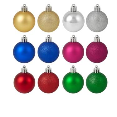 Imagem de Kit Bolas de Natal Inquebráveis Decoração Natalina para Árvores, Enfeites Natalinos com Cores Variadas kit Variado com 6, 8, 10, 12, 16, 18, 20, 24 e 30 bolas (16, Rosa, 6 cm)