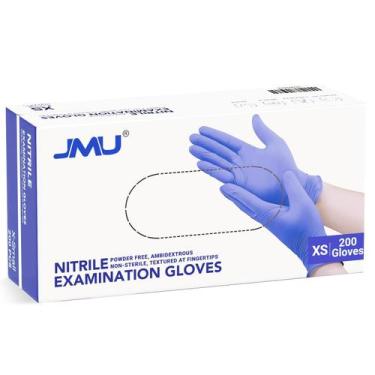 Imagem de Luvas de nitrilo JMU Medical 200 unidades XS sem látex azul violeta