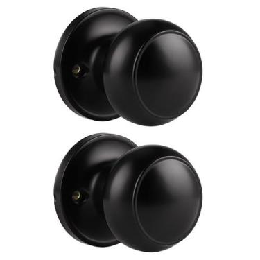 Imagem de Dummy Knobs Probrico Matte Black Finish French Door, pacote com 2