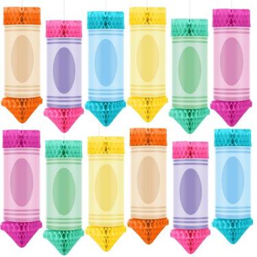 Imagem de Lanternas de favos de mel penduradas, giz de cera retisee, 12 peças de