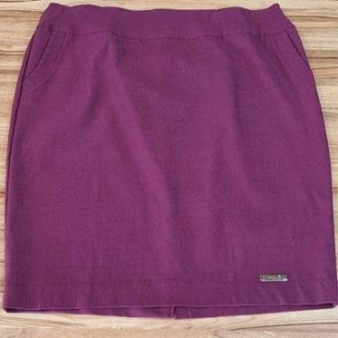 Imagem de Saia Feminina Social Bengaline Plus Size Roxa-Feminino