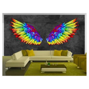 Imagem de Papel De Parede 3D Arte Asas Selfie Insta Cores 3,5M Tra398 - Você Dec