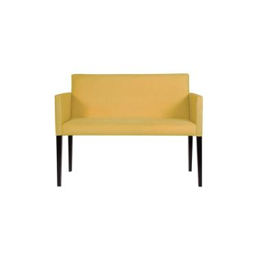 Imagem de Namoradeira Decorativa Nina Estilo Retrô Em Tecido Suede - Amarelo - Cor: Amarelo