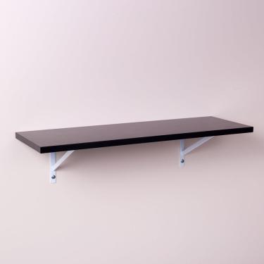 Imagem de Prateleira Cor Preta 40x25cm Com Suporte Mão Francesa