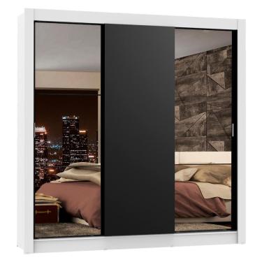 Imagem de Guarda Roupa 3 Portas de Correr Espelhos 4 Gavetas Madesa