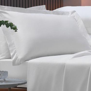 Imagem de Jogo De Cama 300 Fios Algodão Percal Nobless Appel Branco - Queen