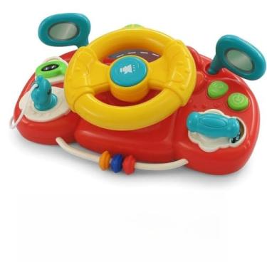 Imagem de Volante Infantil Interativo com Som e Luz – Brinquedo Educativo Sensorial com Buzina, Motor e Mudança de Marcha – Coordenação Motora, Imaginação e Causa/Efeito – Para Crianças