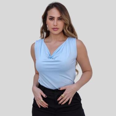 Imagem de Blusa Regata Feminina Social Dia A Dia Tendência Verão - Blusa Feminin
