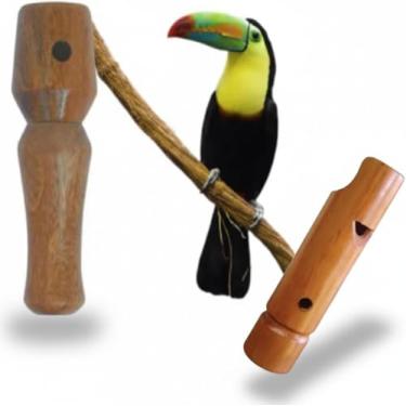 Imagem de Apito De Madeira Tucano + Apito De Madeira Juriti 36 Pomba Asa Branca, Pomba-carijó
