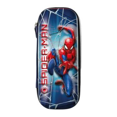Imagem de Estojo Escolar VMP PVC+EVA Marvel Spider-Man – Multiplos Compartimentos e Zíper Reforçado para Canetas, Lápis e Acessórios Escolares.