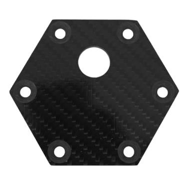 Imagem de aqxreight Placa de Cobertura de Buzina de Volante de Fibra de Carbono, 6 Furos Universal Com Botão de Buzina, Compatível Com Nardi, Volantes VERTEX