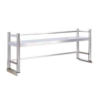 Imagem de Prateleira de aço inoxidável para preparação de cozinha e mesa de trabalho, prateleiras de armazenamento para cozinhas, salas de utilidade, armazenamento, escritórios e casa (120 x 30 cm/18,5 x 11,8