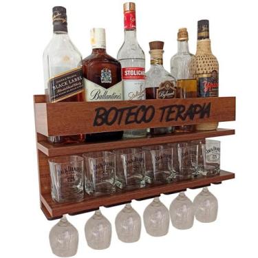 Imagem de Barzinho De Parede - Boteco Terapia - 54X28 - Nova Imbuia - Co2Beer