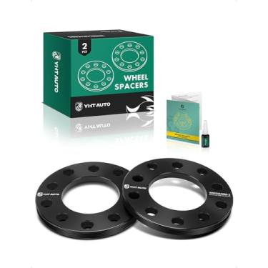 Imagem de YHTAUTO Espaçadores de roda 5 x 4,75/5 x 4,5 12 mm compatíveis com Toyota Camry 92-19, Ford, Honda, Hyundai, Jeep, Dodge, Kia, Lexus, Mazda, 78,1 mm furo central 5 terminais 2 peças adaptador de roda