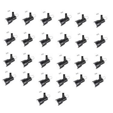 Imagem de Kit 26 Spot Trilho Perfilado Eletro calha Par20 Bulbo OL4 - Hiperlight