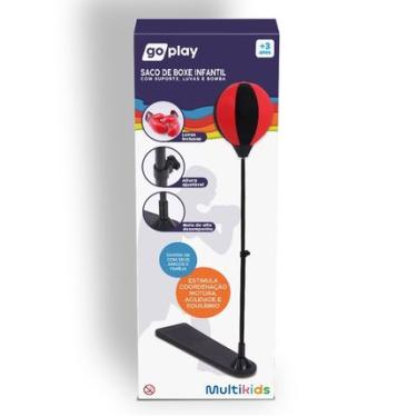 Imagem de Go Play Saco de Boxe Infantil com Suporte Luvas e Bomba Multikids - BR2324OUT [Remanufaturado] BR2324OUT