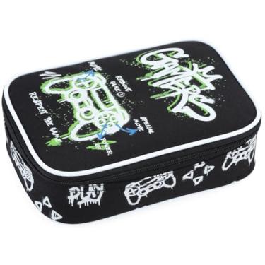 Imagem de Estojo Escolar Gamer Box 100 Lápis, Design Moderno, Compartimento Espaçoso com Divisórias, Material Resistente, P/Criança Infanti (Estojo Escolar Gamer)