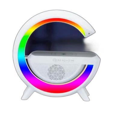 Imagem de Luminária Rgb G-Speaker Carregador Indução Relógio Caixa Som - Genzo