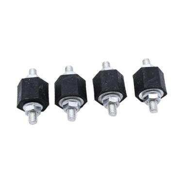Imagem de Generic Conjunto de 4 suportes de borracha com rosca M6 para amortecedores de carro, fáceis de instalar com porcas, substitutos para N191201256 T4.